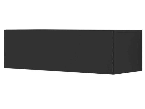 Kompaktowa czarna szafka RTV – funkcjonalność w małych przestrzeniach