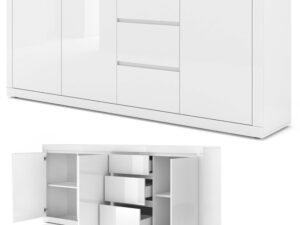 miniaturka Szeroka komoda wysoki połysk TIANA