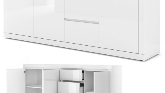 miniaturka Szeroka komoda wysoki połysk TIANA