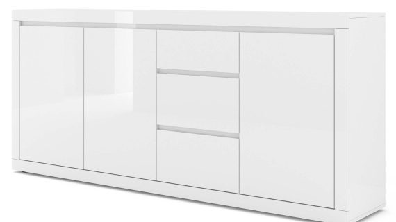 Szeroka komoda wysoki połysk TIANA