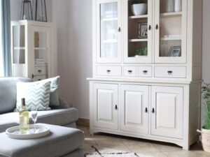 miniaturka Wąska Witryna z Drewna FELIX