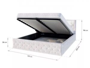 miniaturka Białe Eleganckie Łóżko Tapicerowane 120×200 JULIET