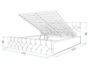 miniaturka Białe Tapicerowane Łóżko Glamour JULIET 160×200