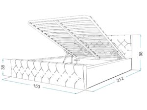 miniaturka Eleganckie Wygodne Łóżko Tapicerowane 140×200 JULIET