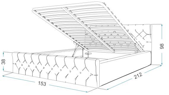 miniaturka Eleganckie Wygodne Łóżko Tapicerowane 140×200 JULIET