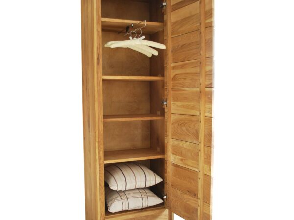 Szafa z drzwiami otwartymi, z półkami wewnętrznymi, dąb naturalny