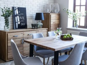 miniaturka Mała Szafka RTV z Drewna PAROS