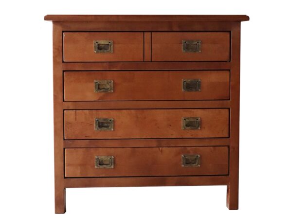 Komoda z litego drewna w stylu kolonialnym z czterema szufladami