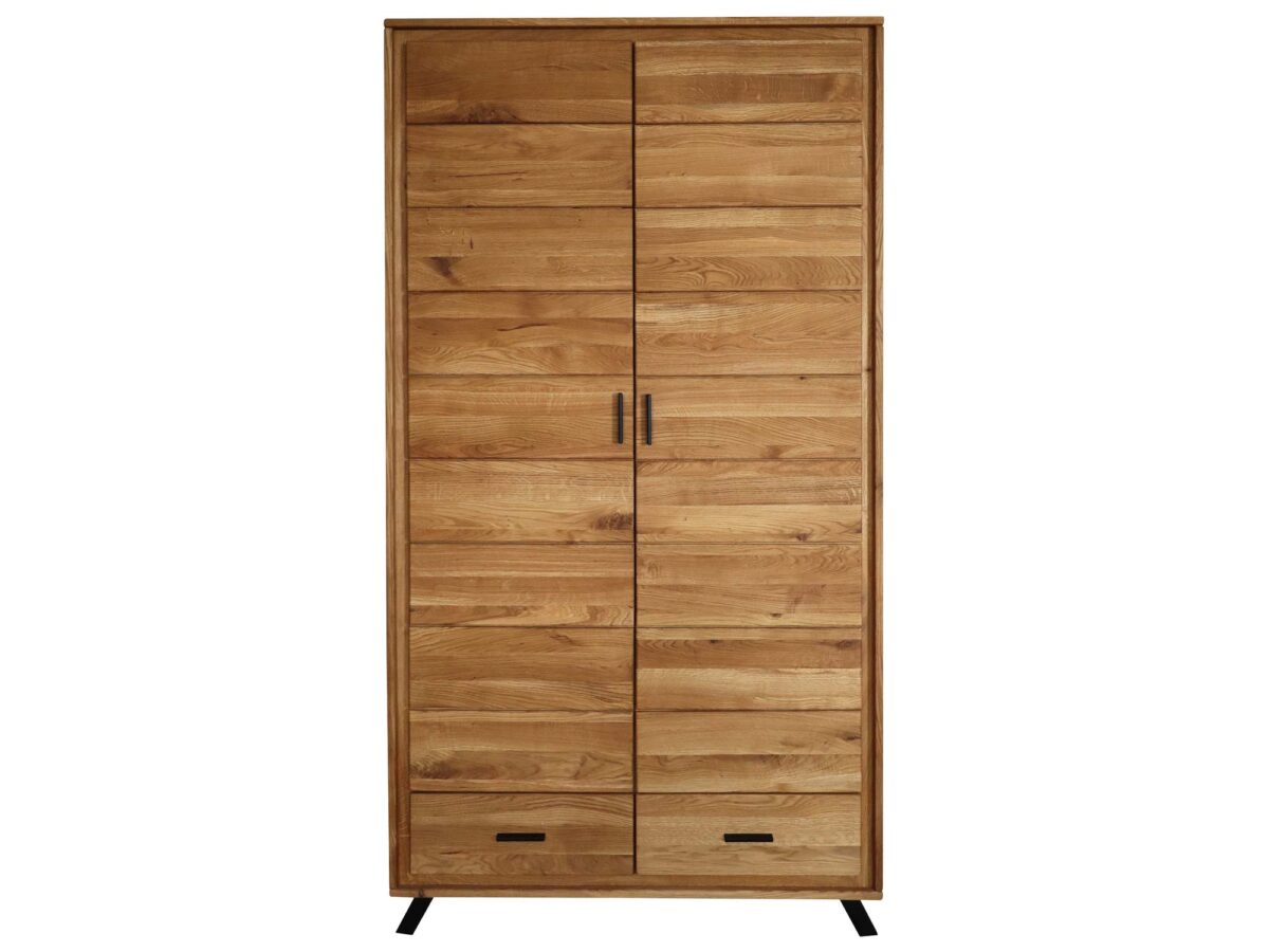 Dębowa Szafa Dwudrzwiowa na Nóżkach PAROS LOFT