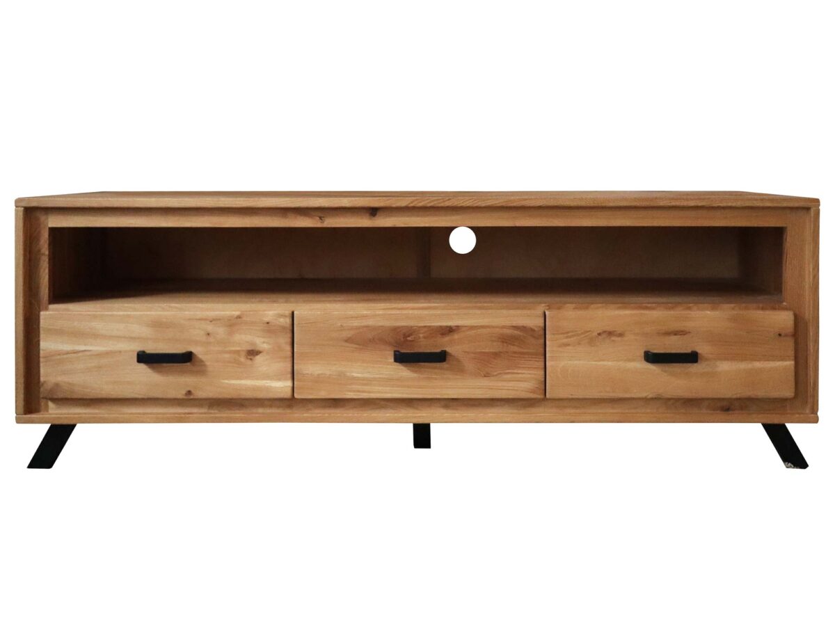 Szafka RTV Dębowa na Nóżkach PAROS LOFT