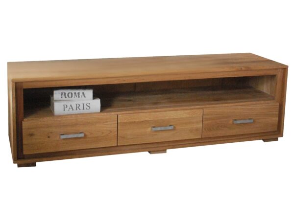 Szafka RTV niska z szufladami i półką, styl skandynawski