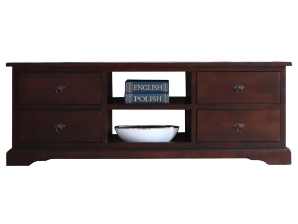 Szafka RTV z ciemnego drewna