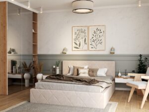 miniaturka Wygodne Pojedyncze Łóżko Tapicerowane 90×200 LINDA