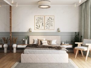 miniaturka Wygodne Pojedyncze Łóżko Tapicerowane 90×200 LINDA