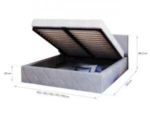 miniaturka Wygodne Pojedyncze Łóżko Tapicerowane 90×200 LINDA