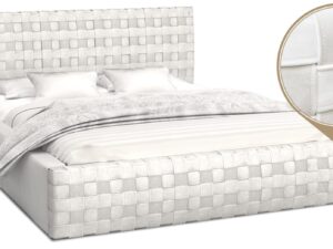 miniaturka Łóżko z plecionym wezgłowiem CINDY