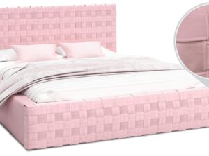 miniaturka Łóżko z plecionym wezgłowiem CINDY