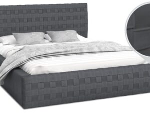 miniaturka Łóżko z plecionym wezgłowiem CINDY