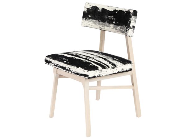 Krzesło z mocnym czarno-białym printem