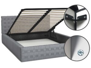 miniaturka Łóżko z plecionym wezgłowiem CINDY