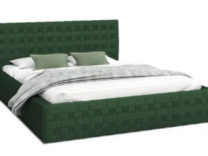 Łóżko z plecionym wezgłowiem CINDY