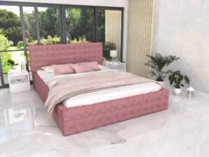 miniaturka Łóżko z plecionym wezgłowiem CINDY