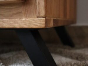 miniaturka Wysoka Witryna Dębowa na Nóżkach ALAMOS LOFT