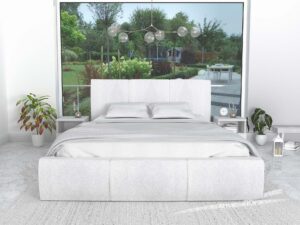 miniaturka Łóżko tapicerowane stelaż+materac SKYE