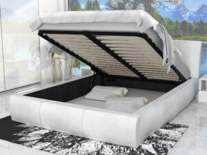 miniaturka Łóżko tapicerowane stelaż+materac SKYE