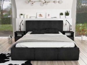 miniaturka Łóżko tapicerowane stelaż+materac SKYE