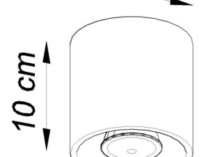 miniaturka Plafon z Cylindrycznym Kloszem OCEANUS 1 Antracyt