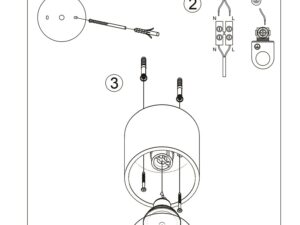 miniaturka Plafon z Cylindrycznym Kloszem OCEANUS 1 Antracyt