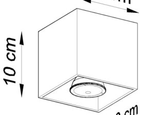 miniaturka Uniwersalny Plafon QUARK 1 w Kolorze Antracytu