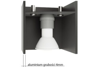 miniaturka Uniwersalny Plafon QUARK 1 w Kolorze Antracytu