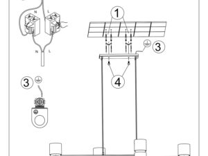 miniaturka Czarna Lampa Wisząca KALINDA Stal i Aluminium