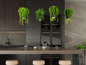 miniaturka Czarna Lampa Wisząca KALINDA Stal i Aluminium