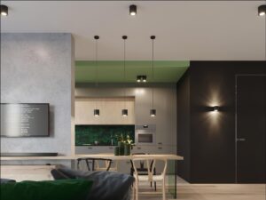 miniaturka Minimalistyczny Kinkiet Antracytowy OCEANUS 1