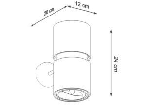 miniaturka Nastrojowy Kinkiet KALINDA czarna