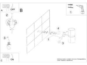 miniaturka Nastrojowy Kinkiet KALINDA czarna