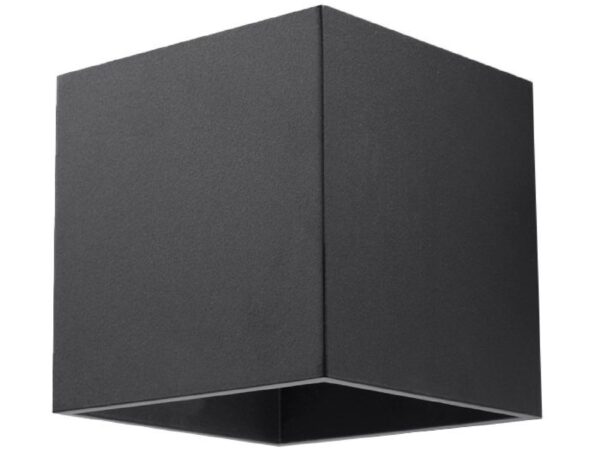 Ciemnoszary kinkiet LED – aluminiowa kostka