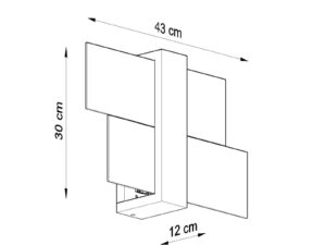 miniaturka Skandynawski Kinkiet z Drewnem XYLON 1