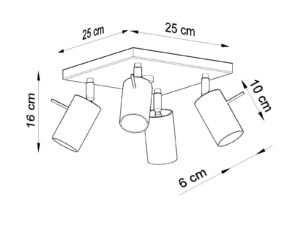 miniaturka Regulacja światła Plafon RING 4