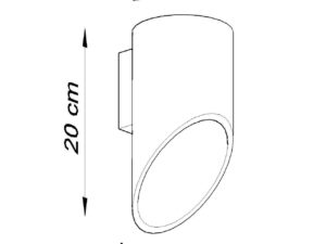 miniaturka Kinkiet Aluminiowy Biały PLUTONE 20