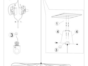 miniaturka Czarna Lampa Sufitowa TITANIA 110 Styl Minimalistyczny