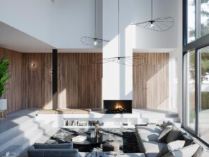 miniaturka Czarna Lampa Sufitowa TITANIA 110 Styl Minimalistyczny