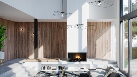 miniaturka Czarna Lampa Sufitowa TITANIA 110 Styl Minimalistyczny