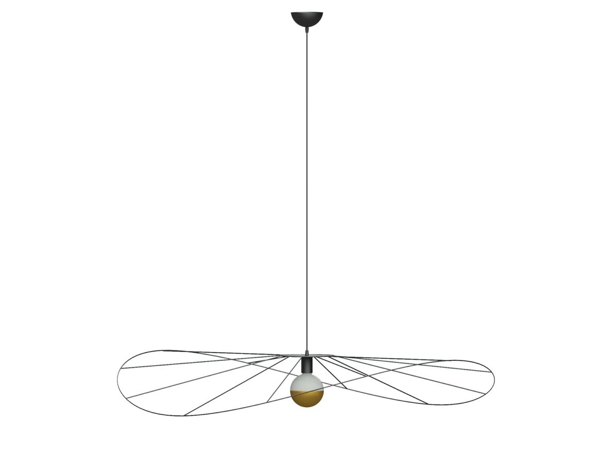 Czarna Lampa Sufitowa TITANIA 110 Styl Minimalistyczny