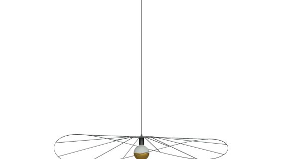 Czarna Lampa Sufitowa TITANIA 110 Styl Minimalistyczny