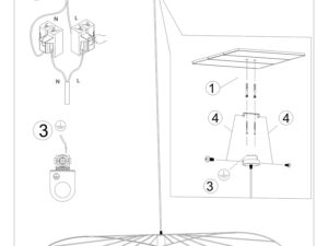 miniaturka Czarna Lampa Wisząca TITANIA 140 Stal Minimalizm