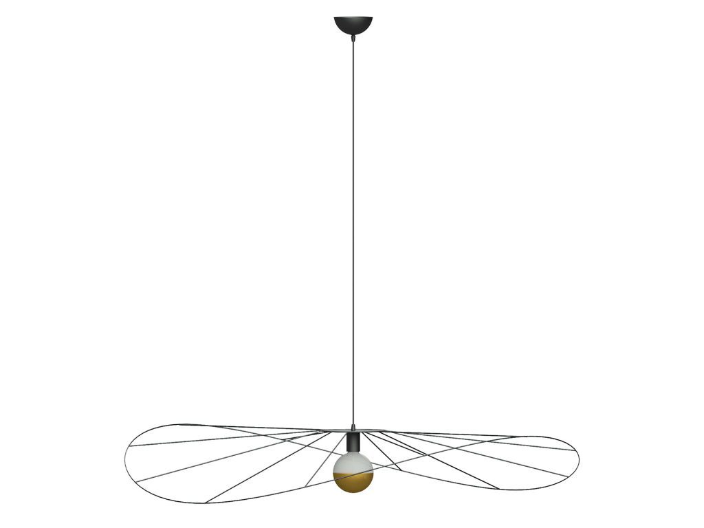 Czarna Lampa Wisząca TITANIA 140 Stal Minimalizm